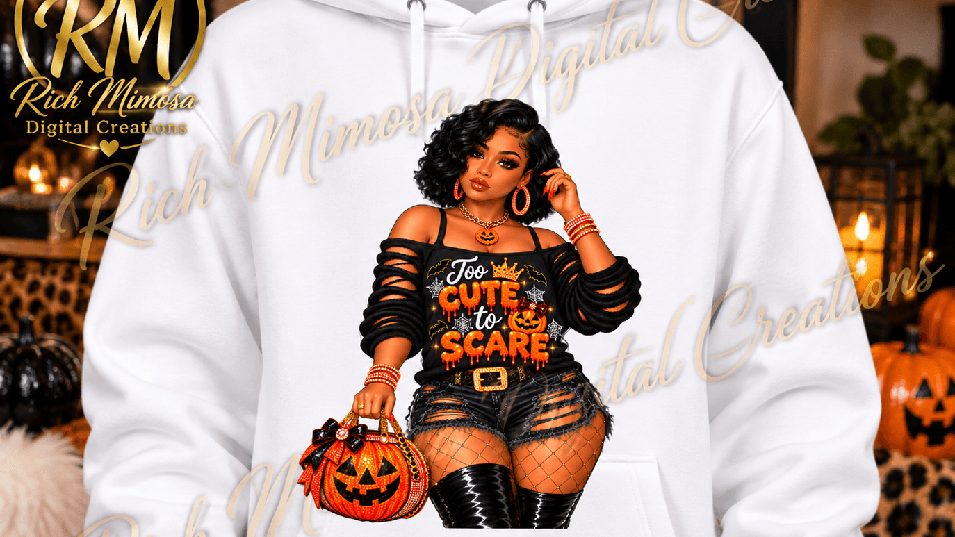 FREE Black Woman Halloween PNG | PLR Rights