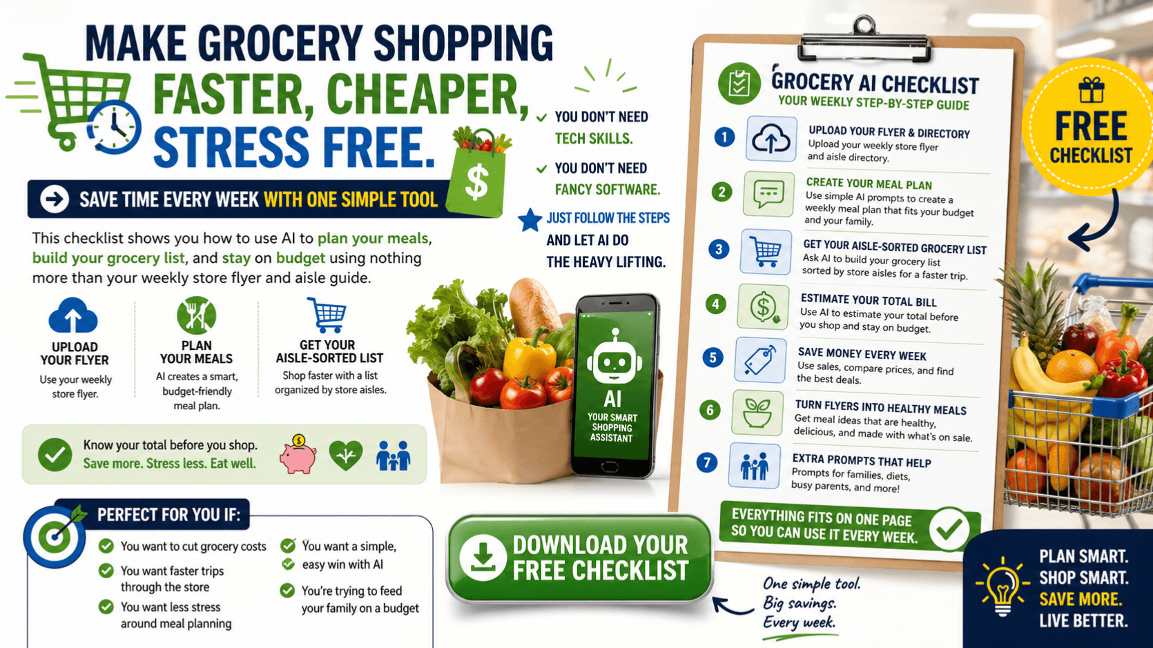 FREE AI Grocery Shopping Checklist