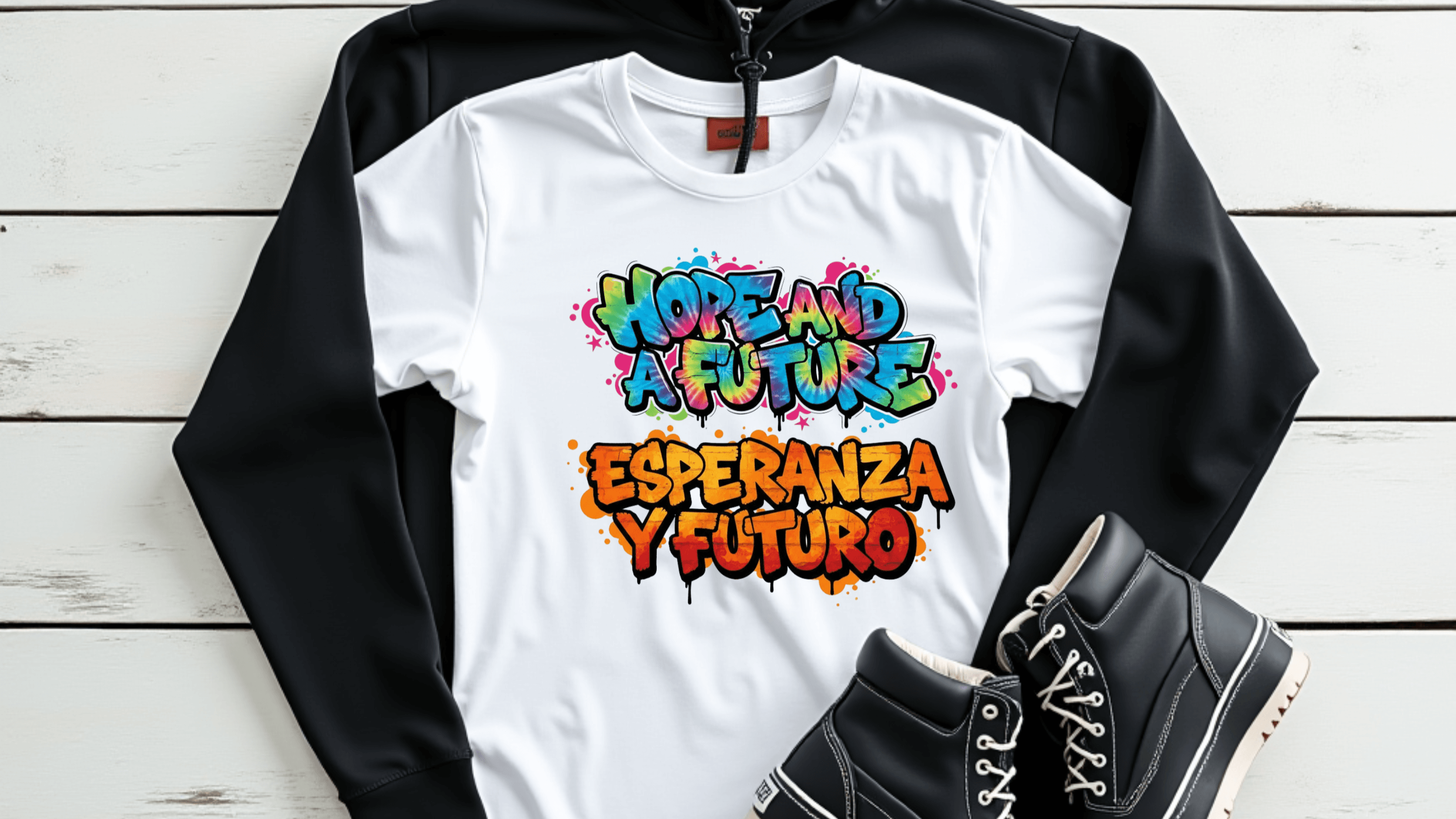 Faith-forward graphic for Christian apparel