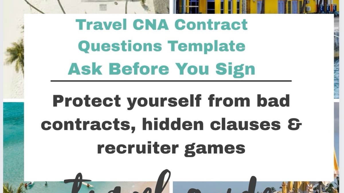 Don’t Sign a Travel CNA Contract freebie
