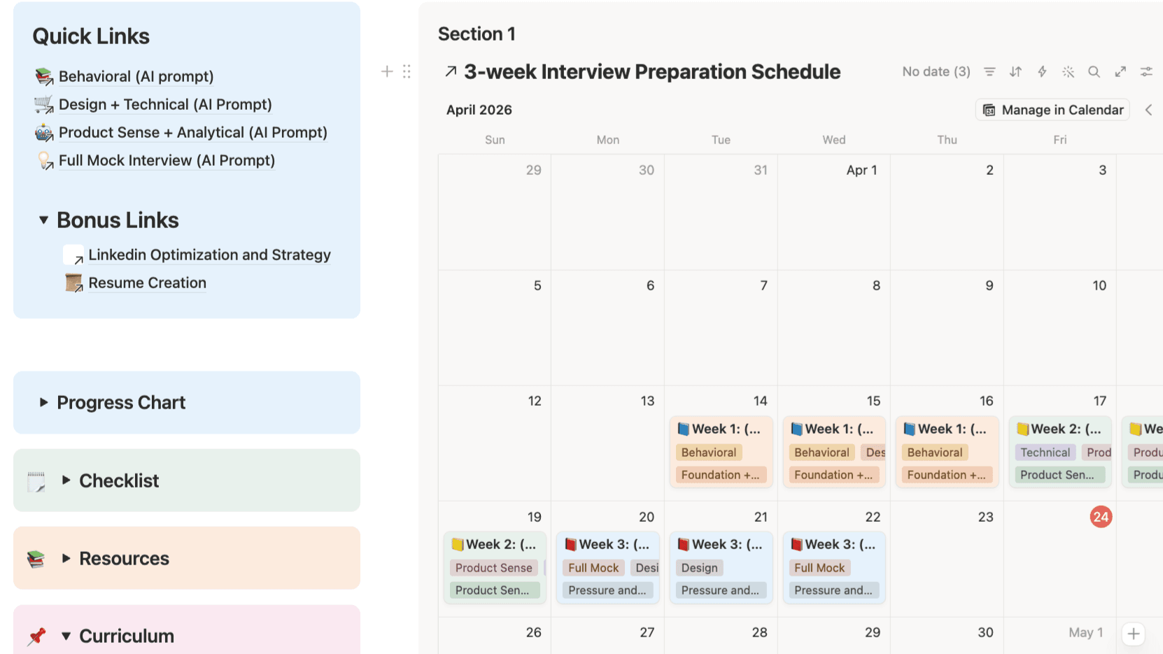 Self Study AI PM Interview Prep System with Claude