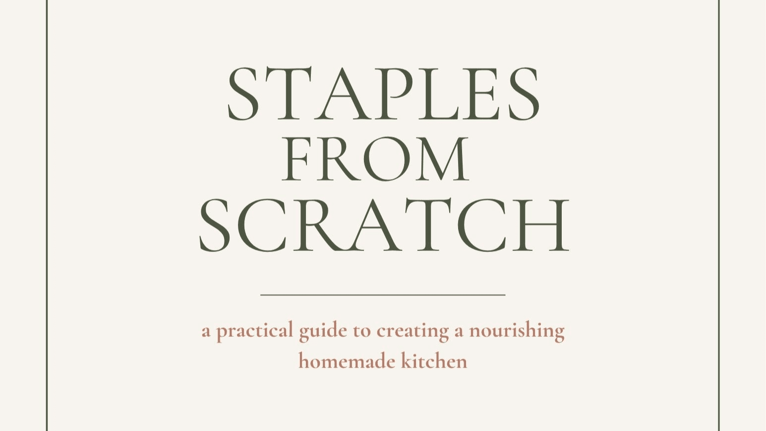 Staples from Scratch