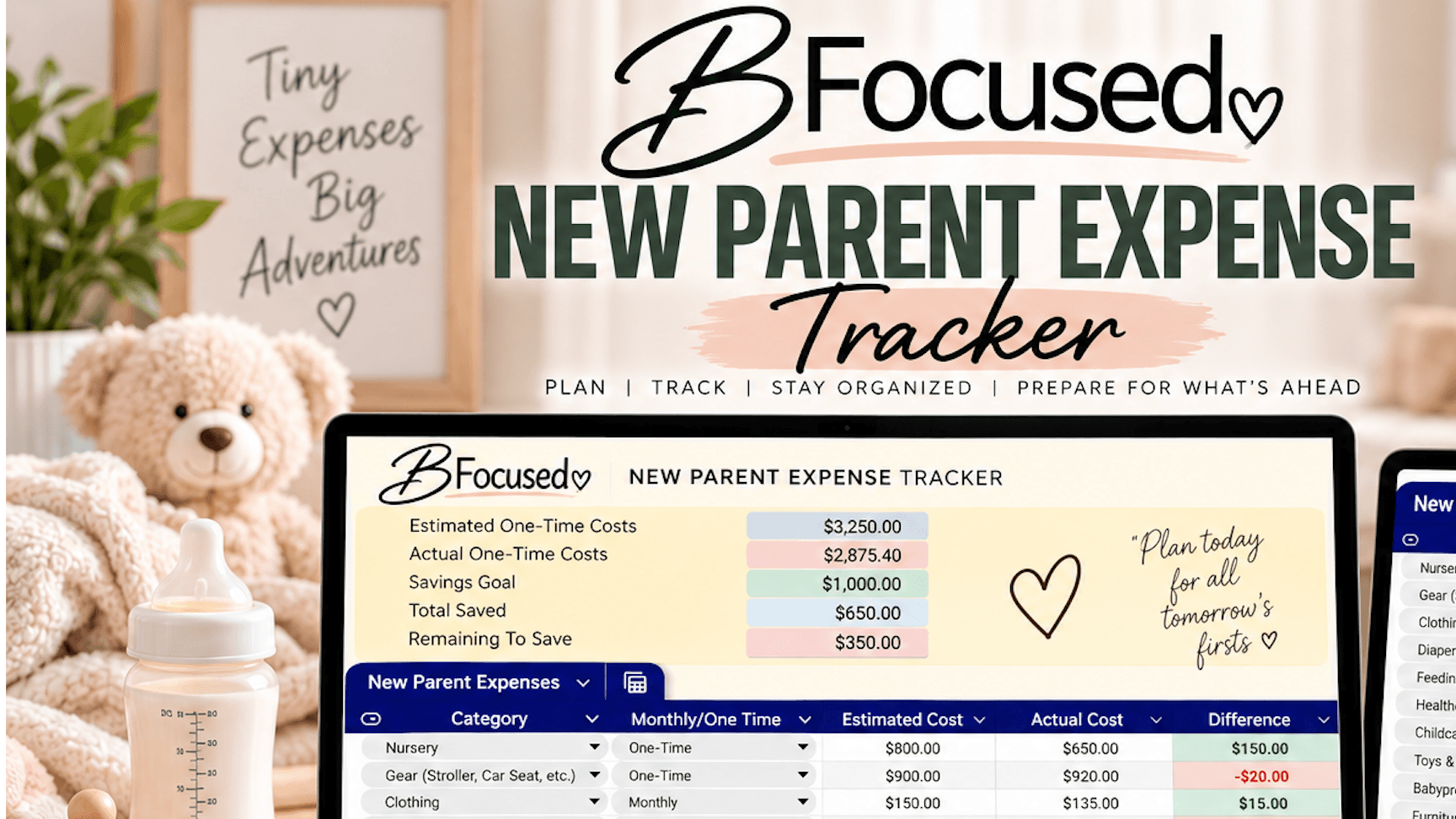 BFocused New Parent Expense Tracker