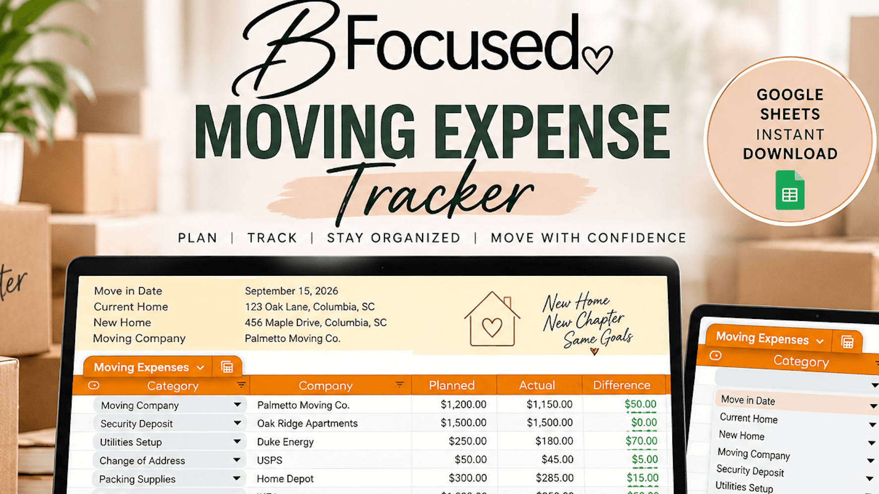 BFocused Moving Expense Tracker