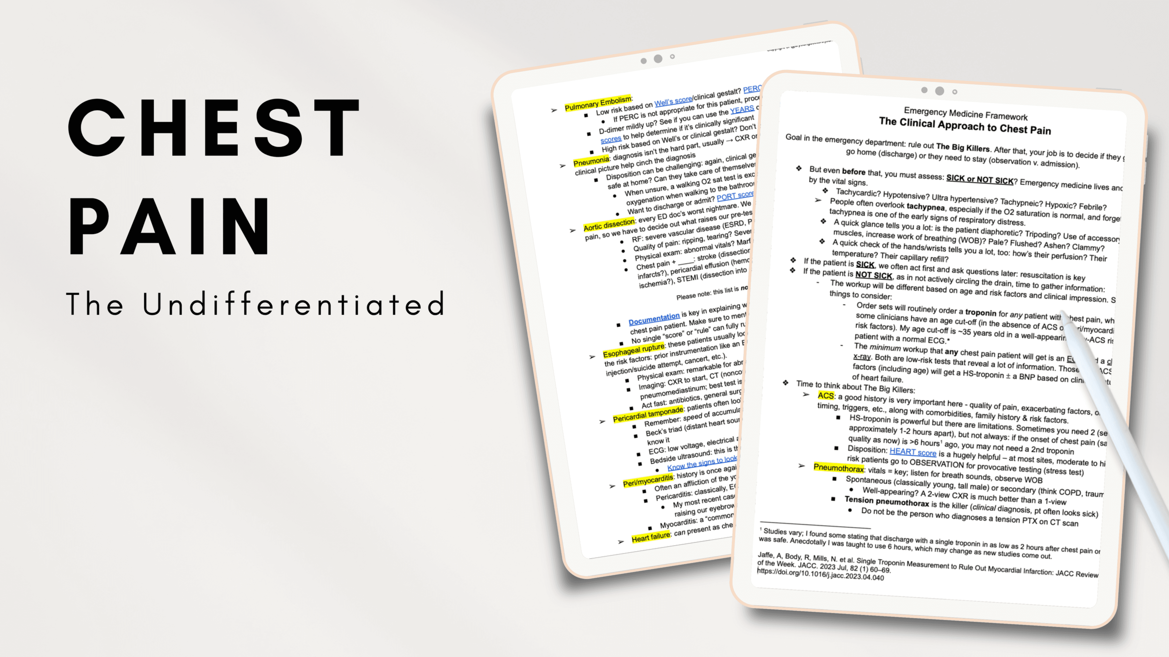 EM Framework: Chest Pain (FREE)