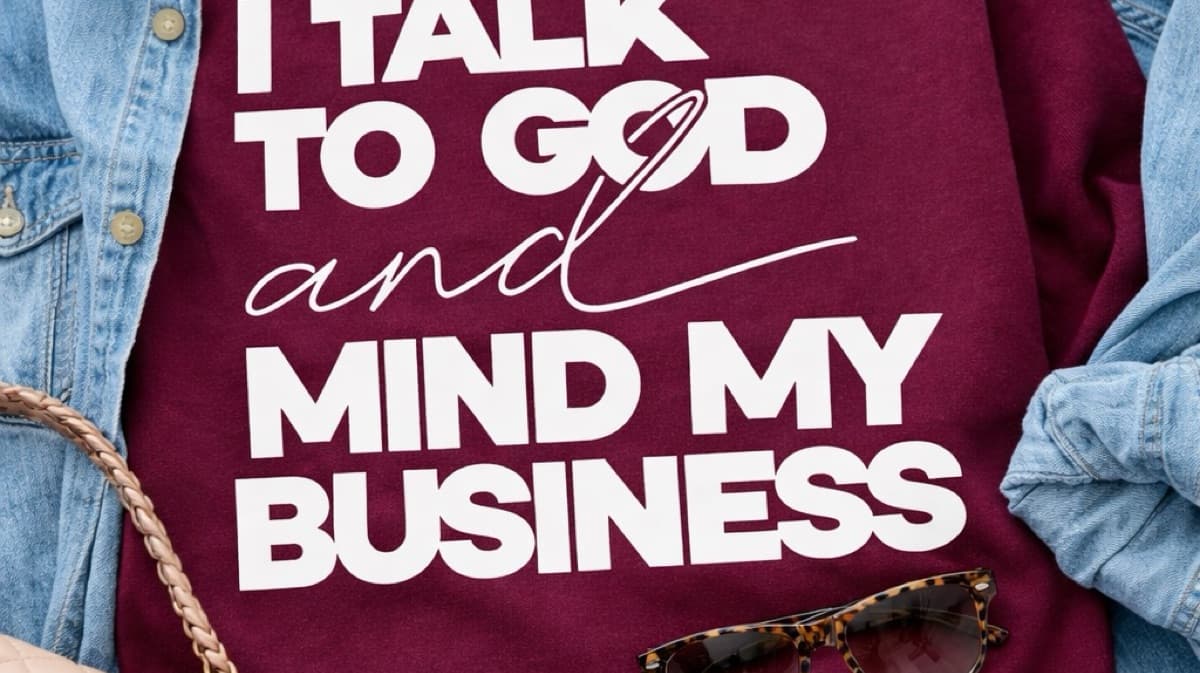 I talked to God and mind my business t shirt