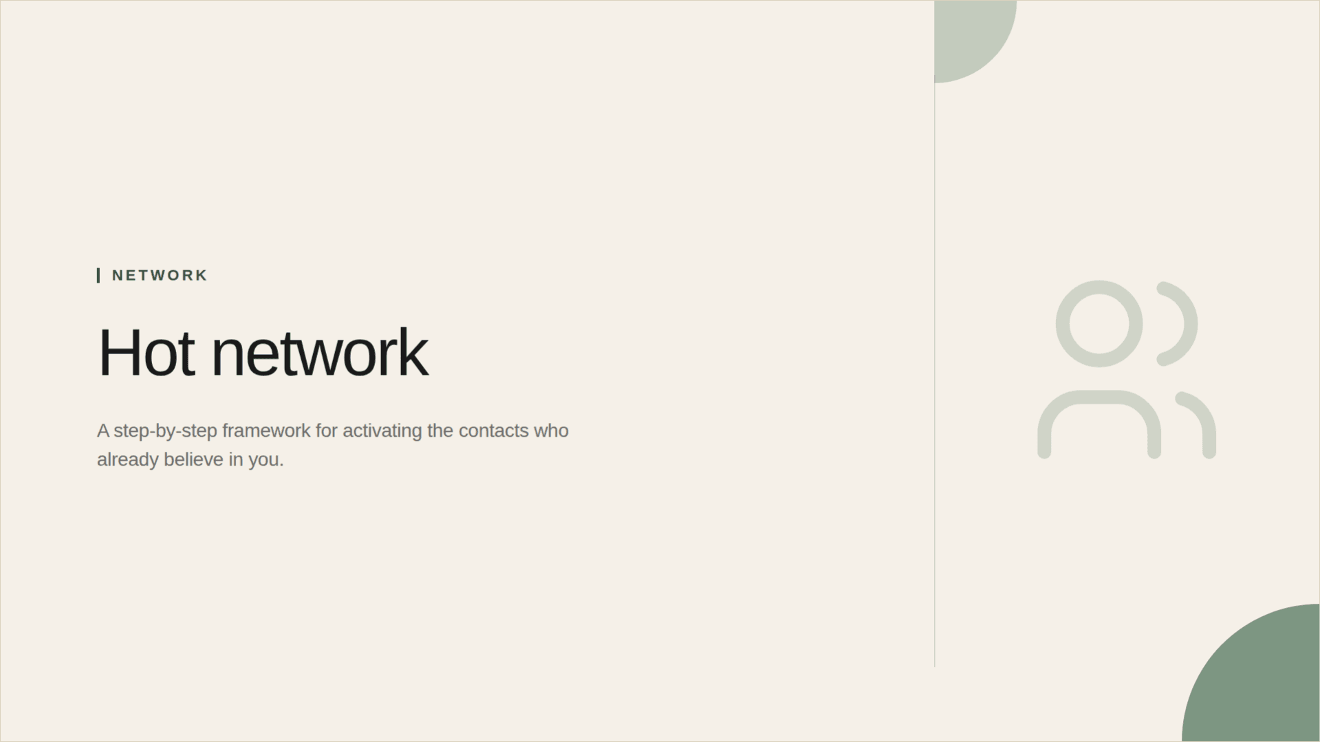 Turn your network into your first investors