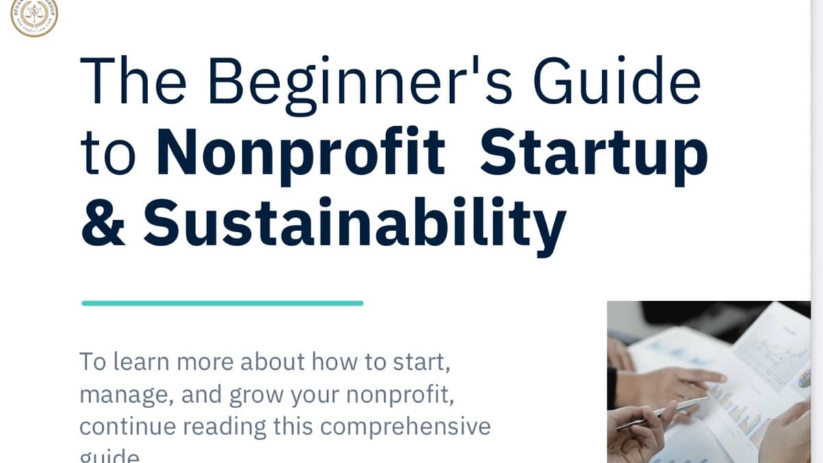 The Beginner's Guide for Nonprofit Startups