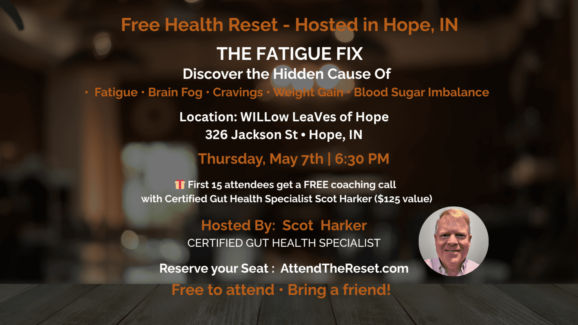 Free Live Health Reset: The Fatigue Fix
