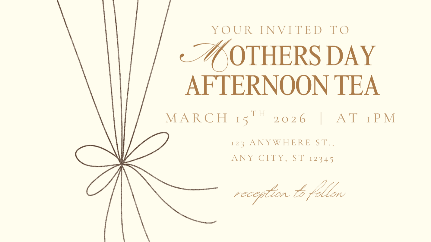 Mother's Day Afternoon Tea Invite