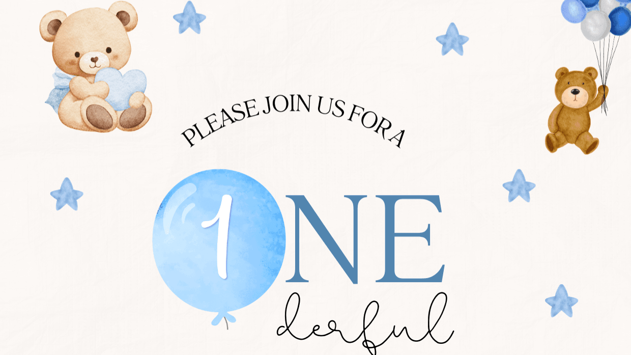 Onederful First Birthday Invite