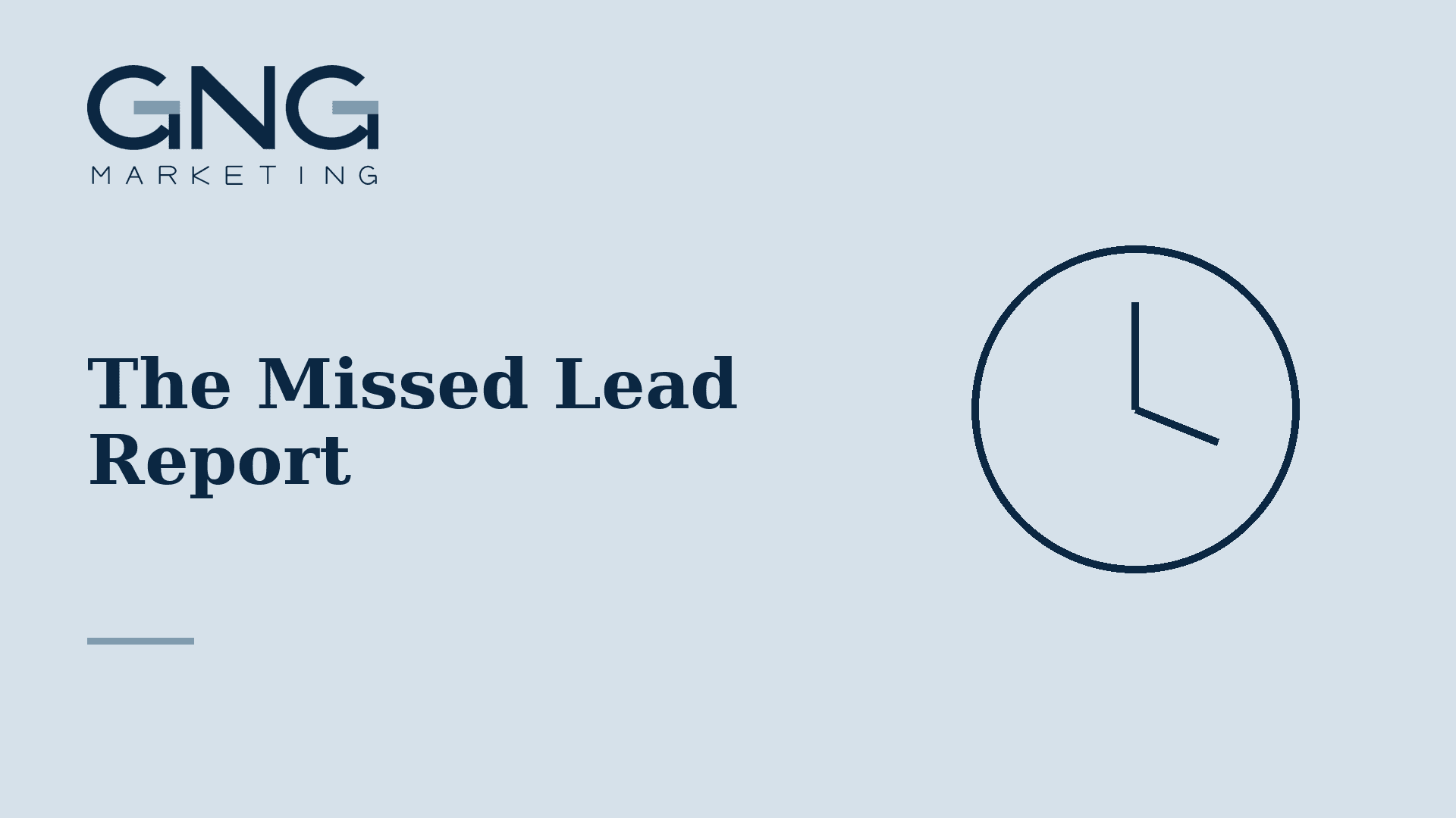 The Missed Lead Report