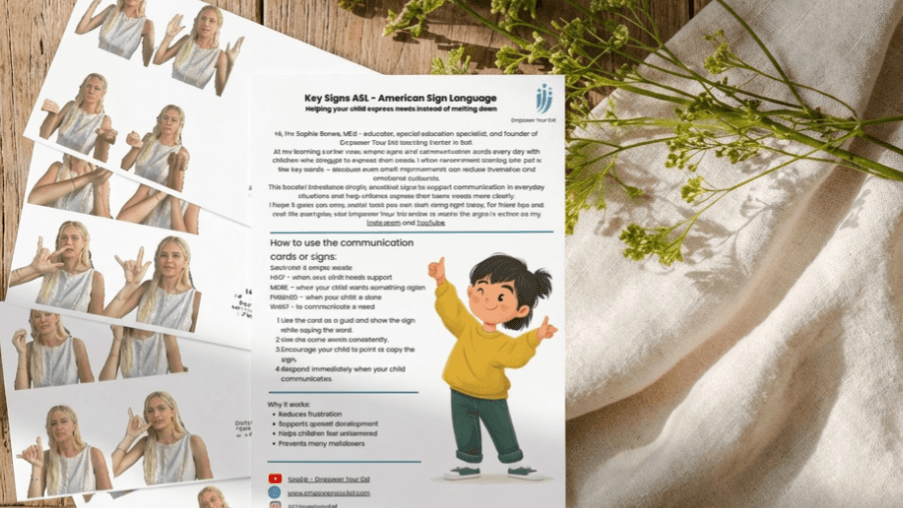 Sign Language Booklet FREEBIE!
