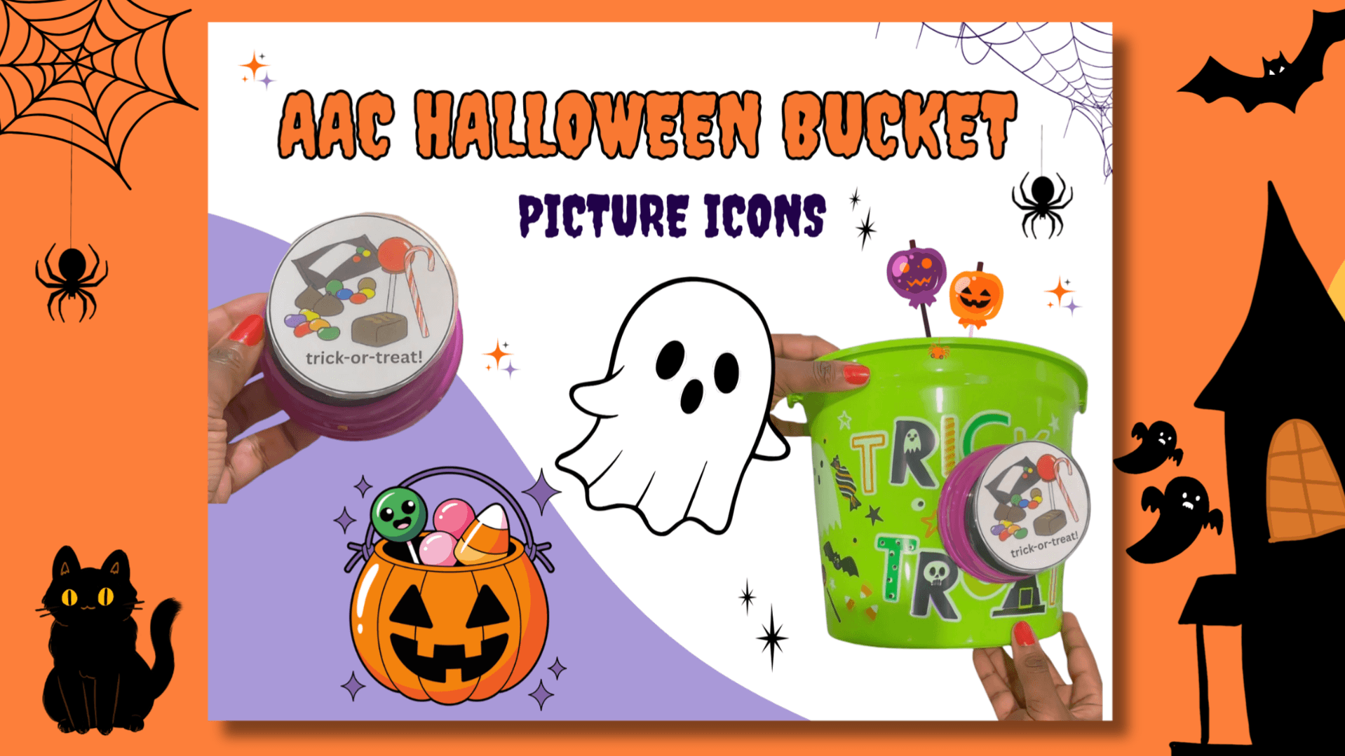 Halloween AAC Halloween Bucket Picture Icons!