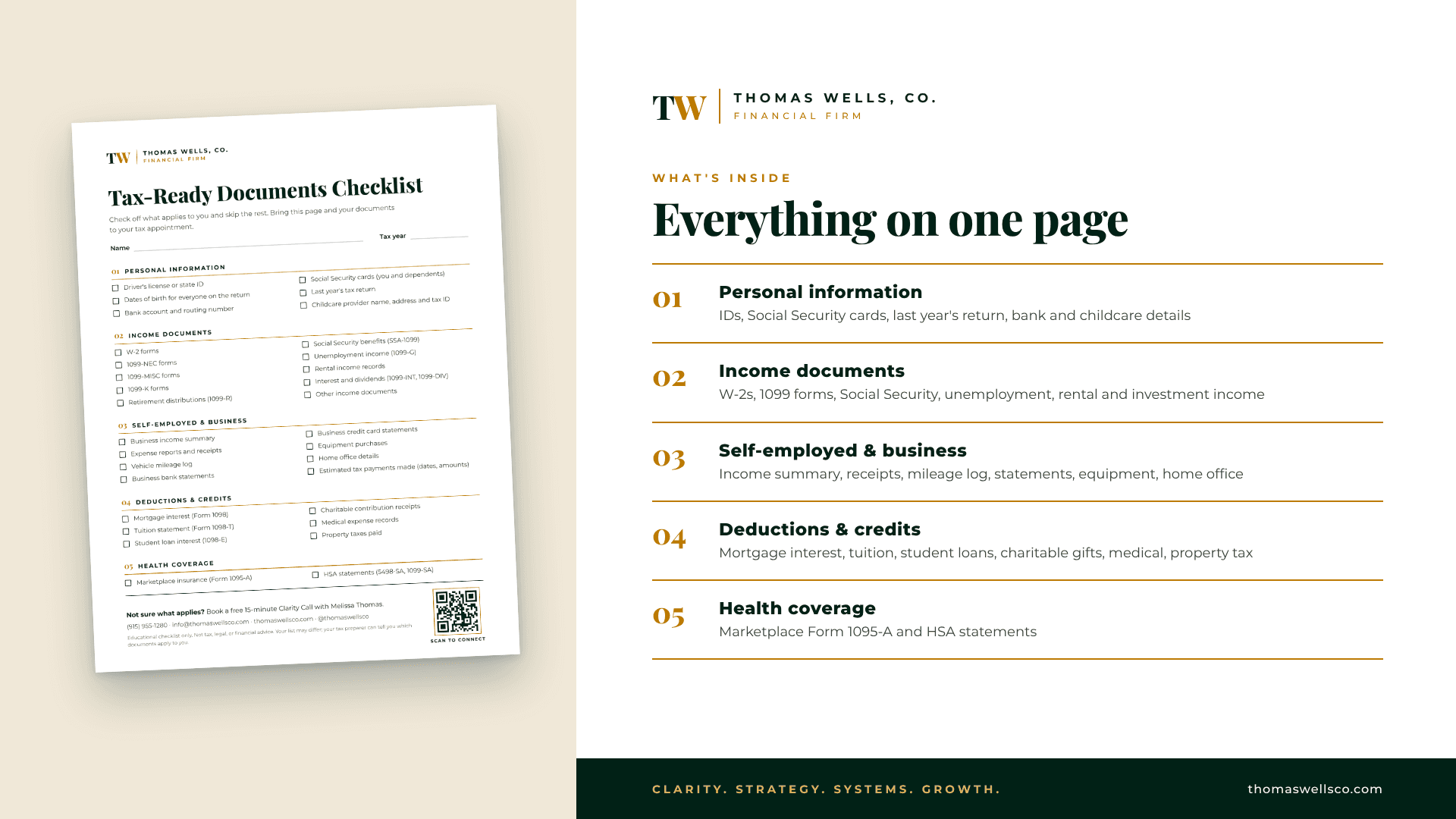 Tax-Ready Documents Checklist