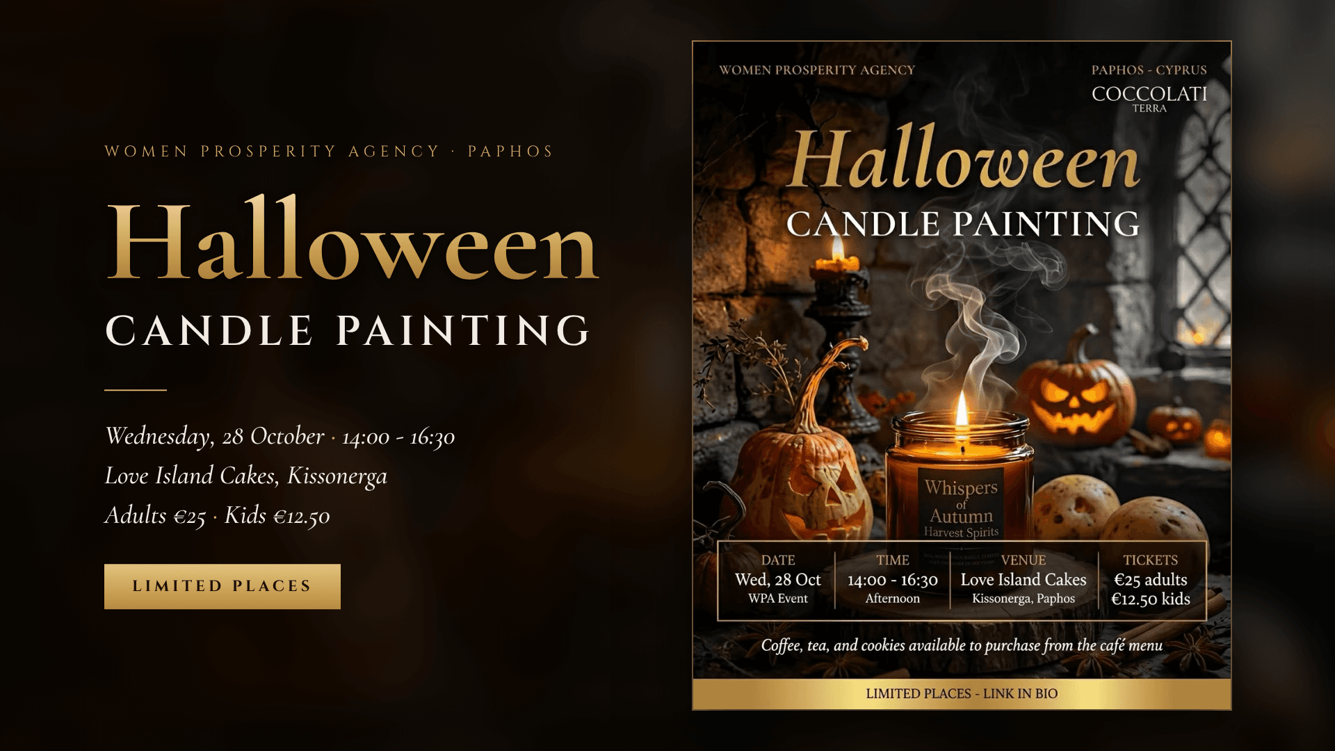 Natural Halloween Candle Painting: Kids Ticket