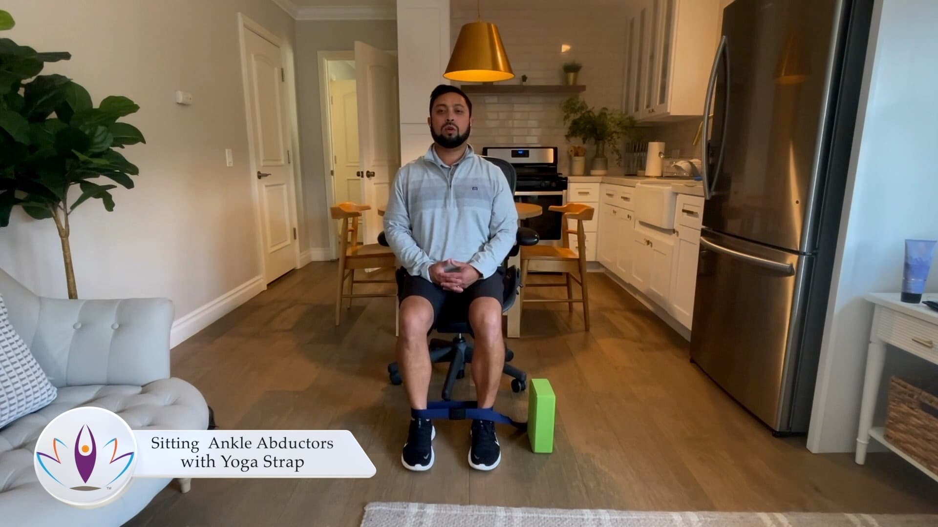 Sitting Ankle Abductors with Yoga Strap