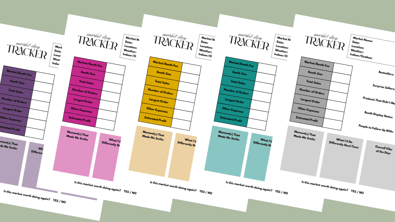 Market Day Tracker for Vendors and Makers