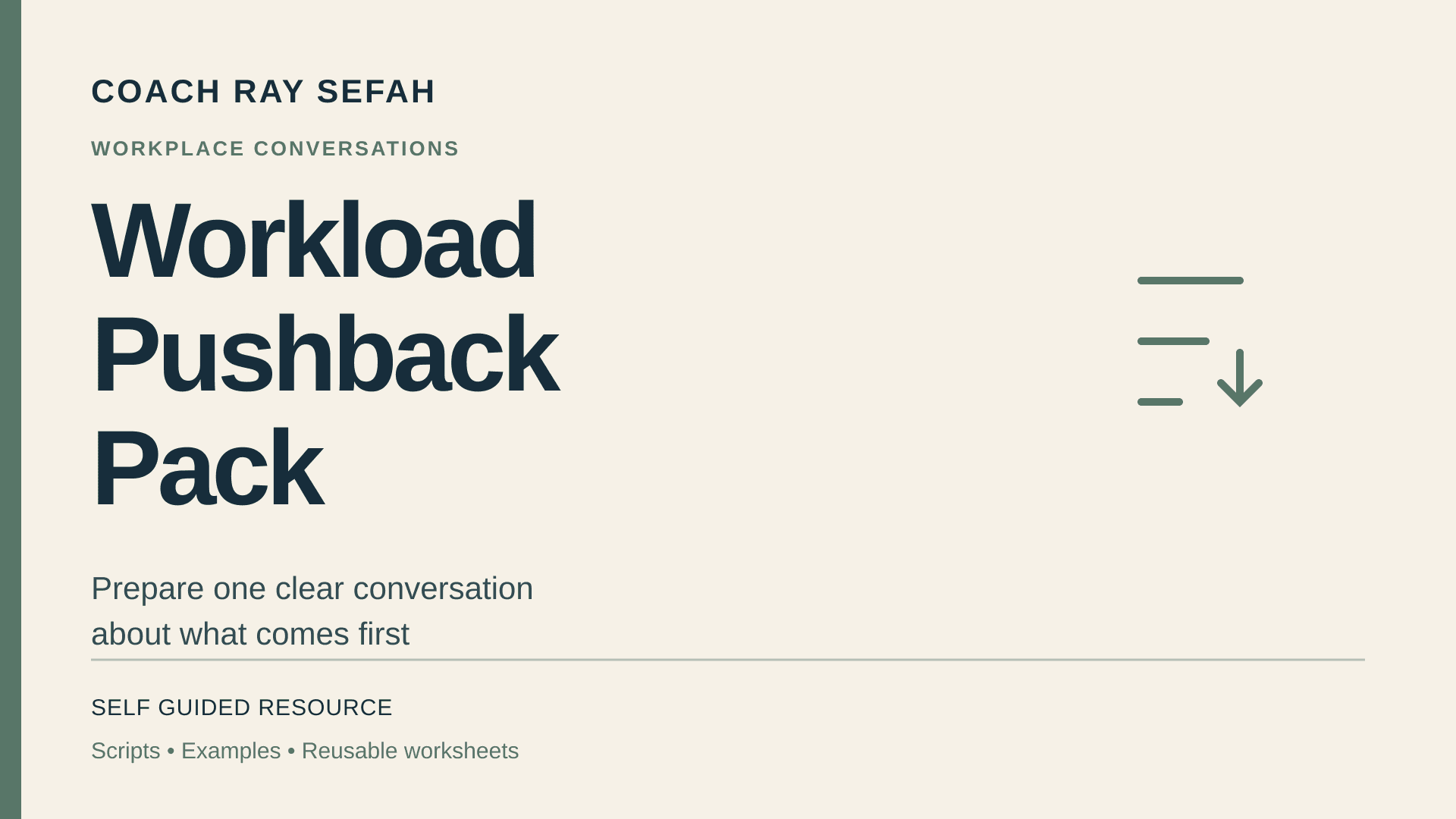 Workload Pushback Pack