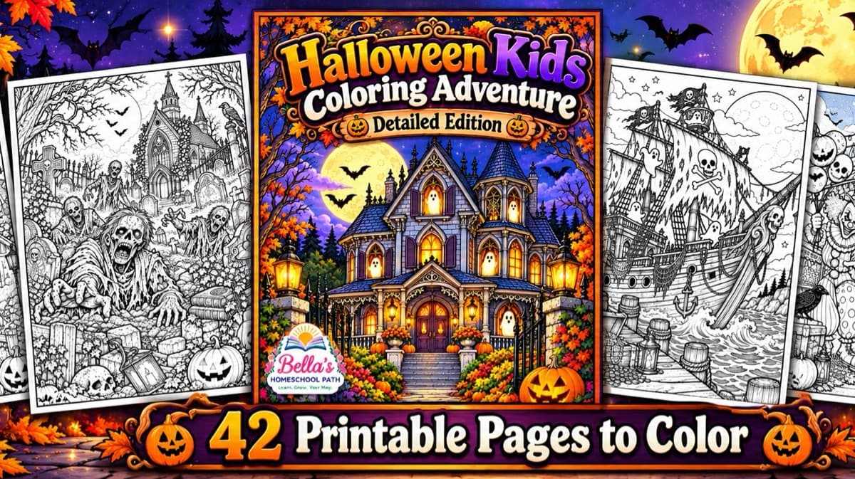 Halloween Kids Coloring Adventure Detailed Edition