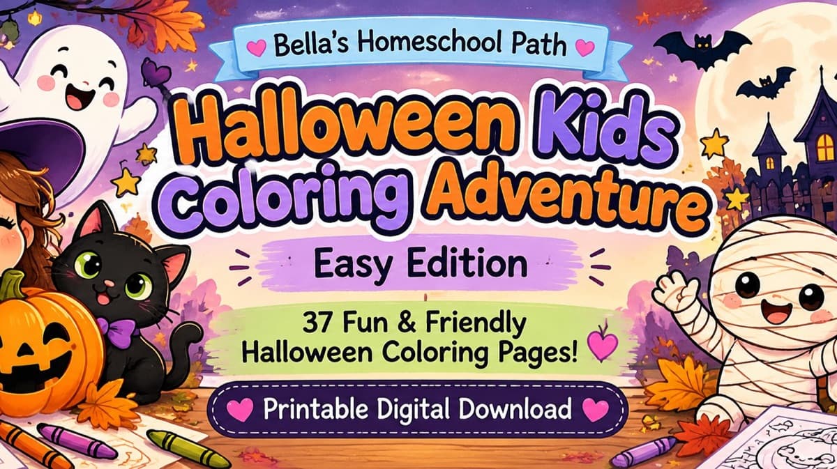 Halloween Kids Coloring Adventure — Easy Edition