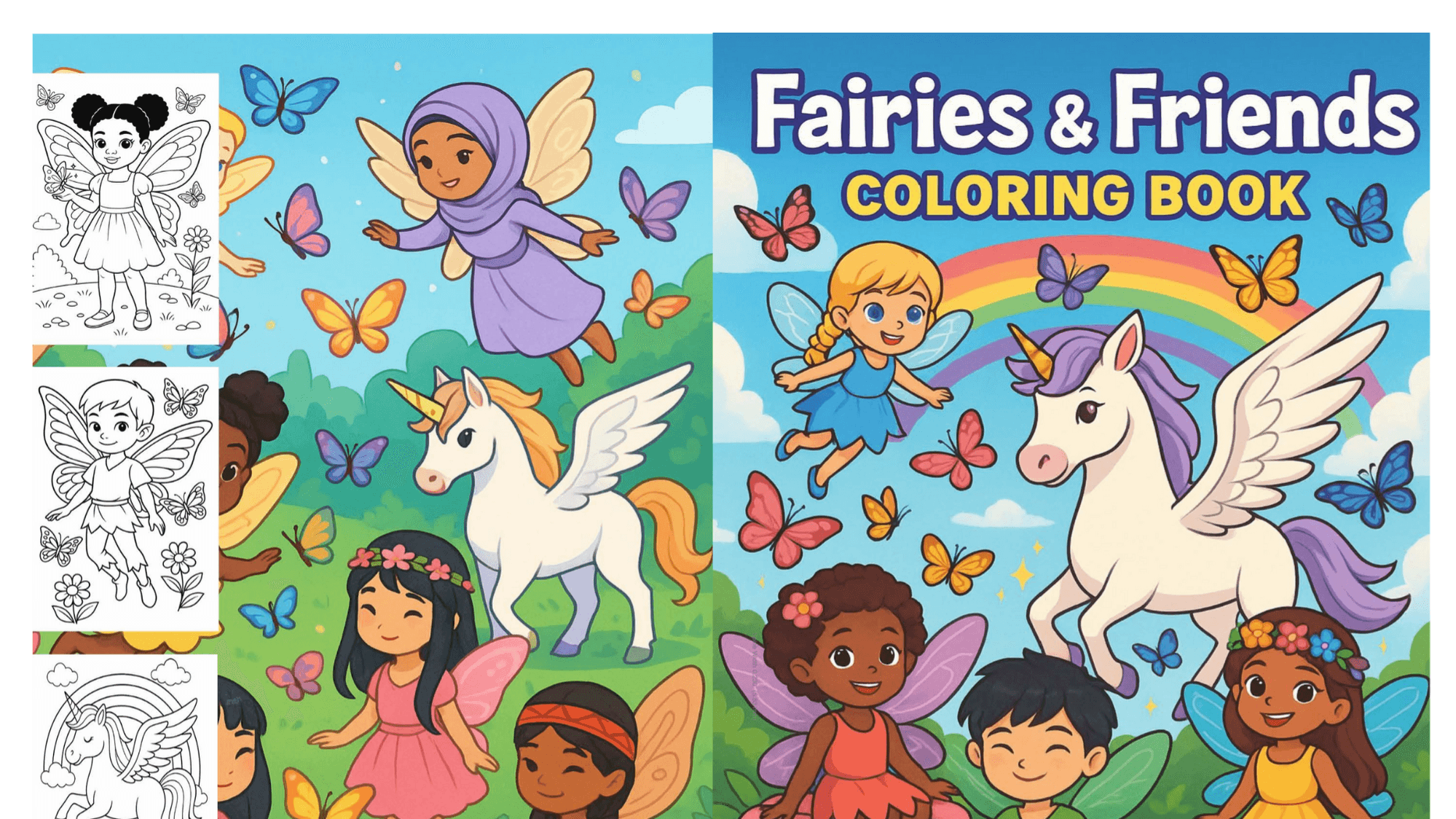 Fairies & Friends Downloadable E-Coloring Book