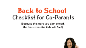 Get My Back to School Checklist for Co-Parents!