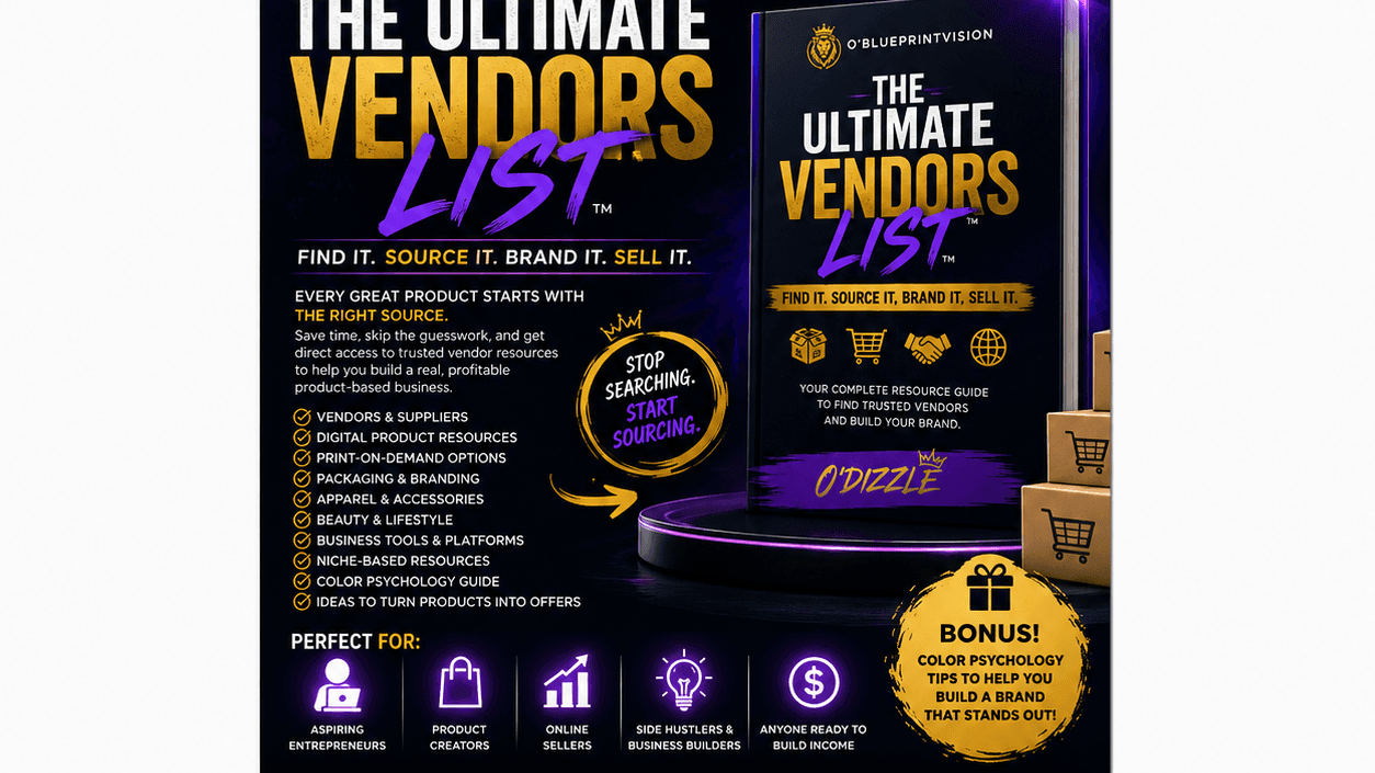 Get The Ultimate Vendors List Now!