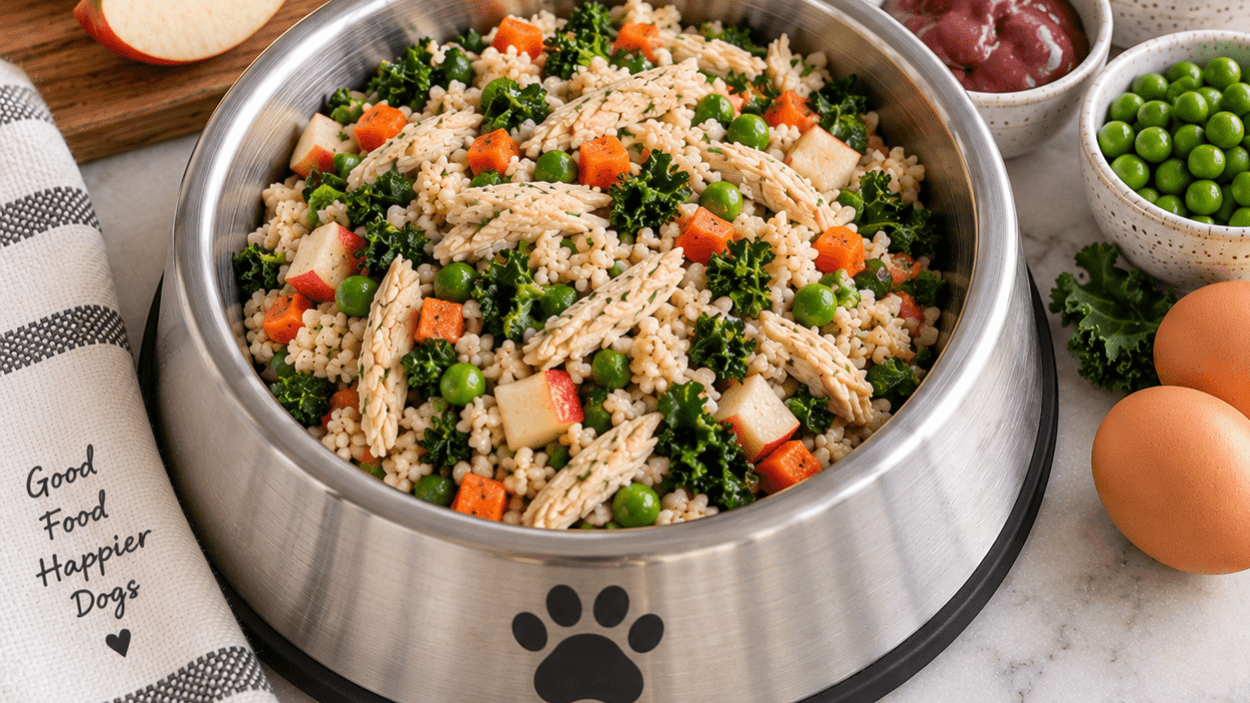 One-and-Done Homemade Dog Food Recipe Card — Chick