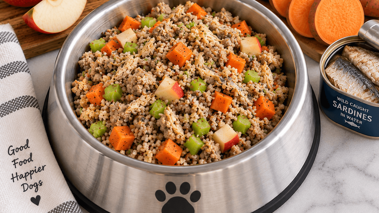 One-and-Done Homemade Dog Food Recipe Card — Turke