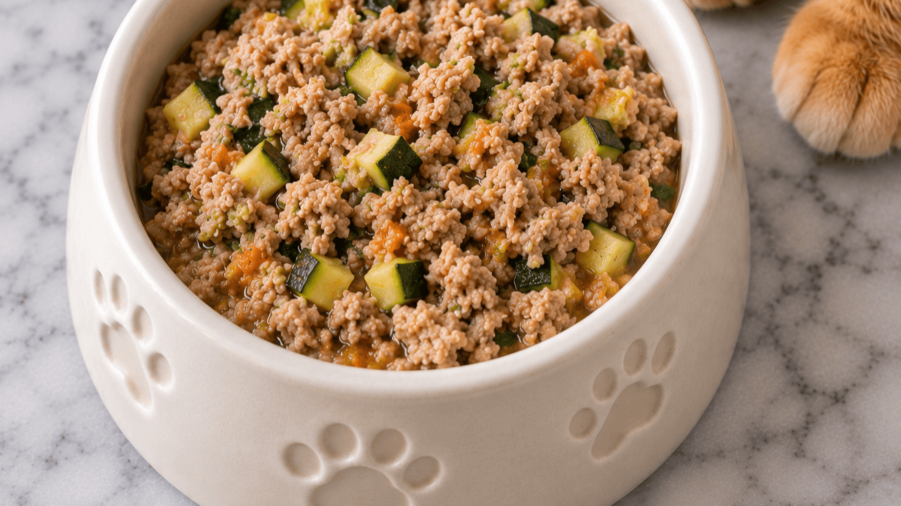 One-and-Done Homemade Cat Food Recipe Card — Turke