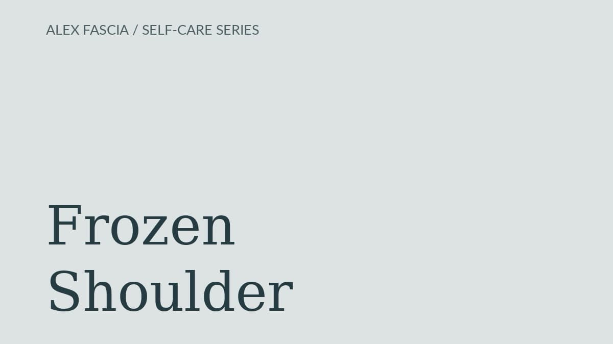 Frozen Shoulder Course