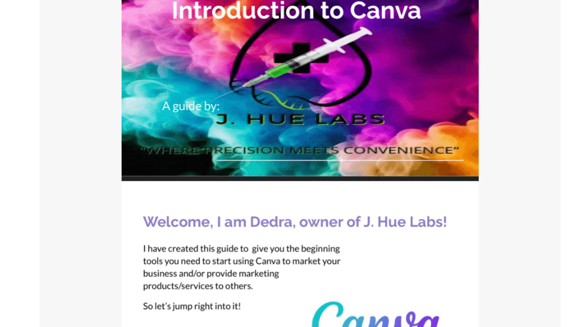 Book a 1:1 Intro to Canva Call with Me