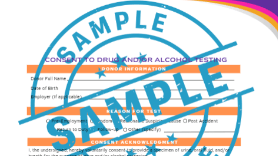 Get My Consent to Drug and/or Alcohol Testing Form