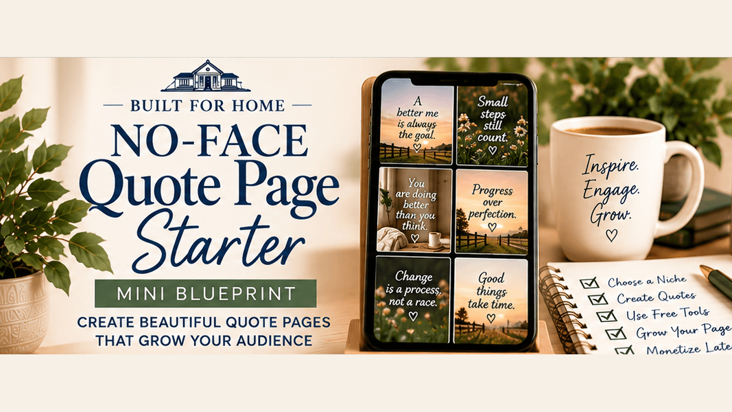 Faceless Quote Page Starter | Mini Blueprint