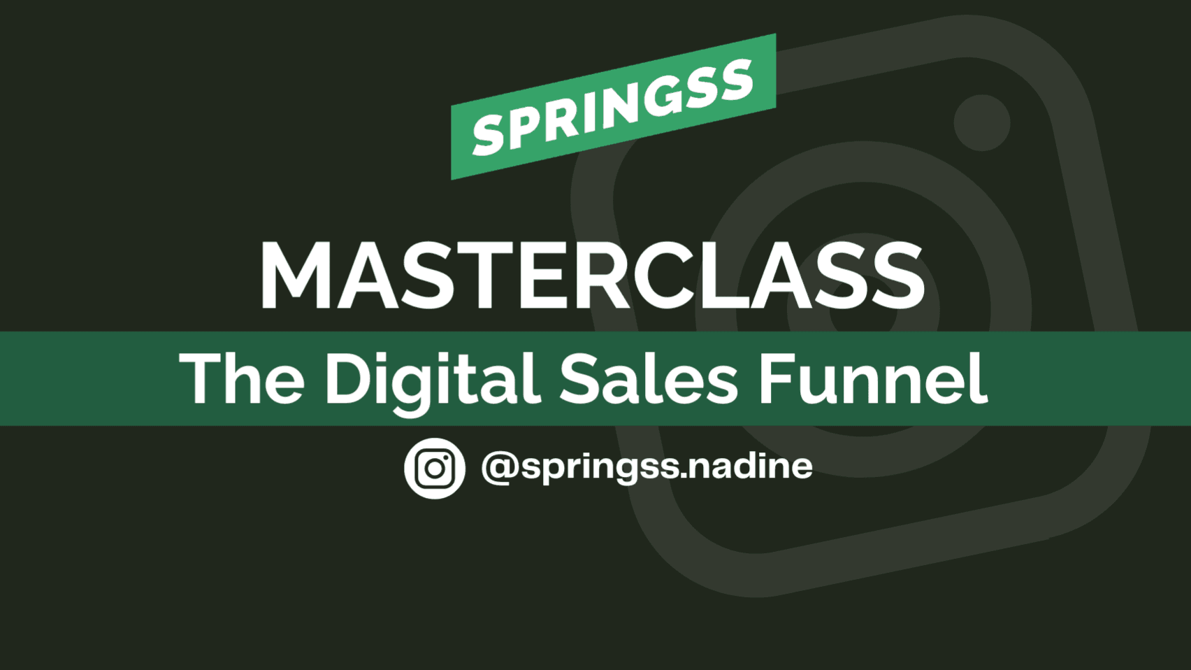 The Digital Sales Funnel | MASTERCLASS REPLAY