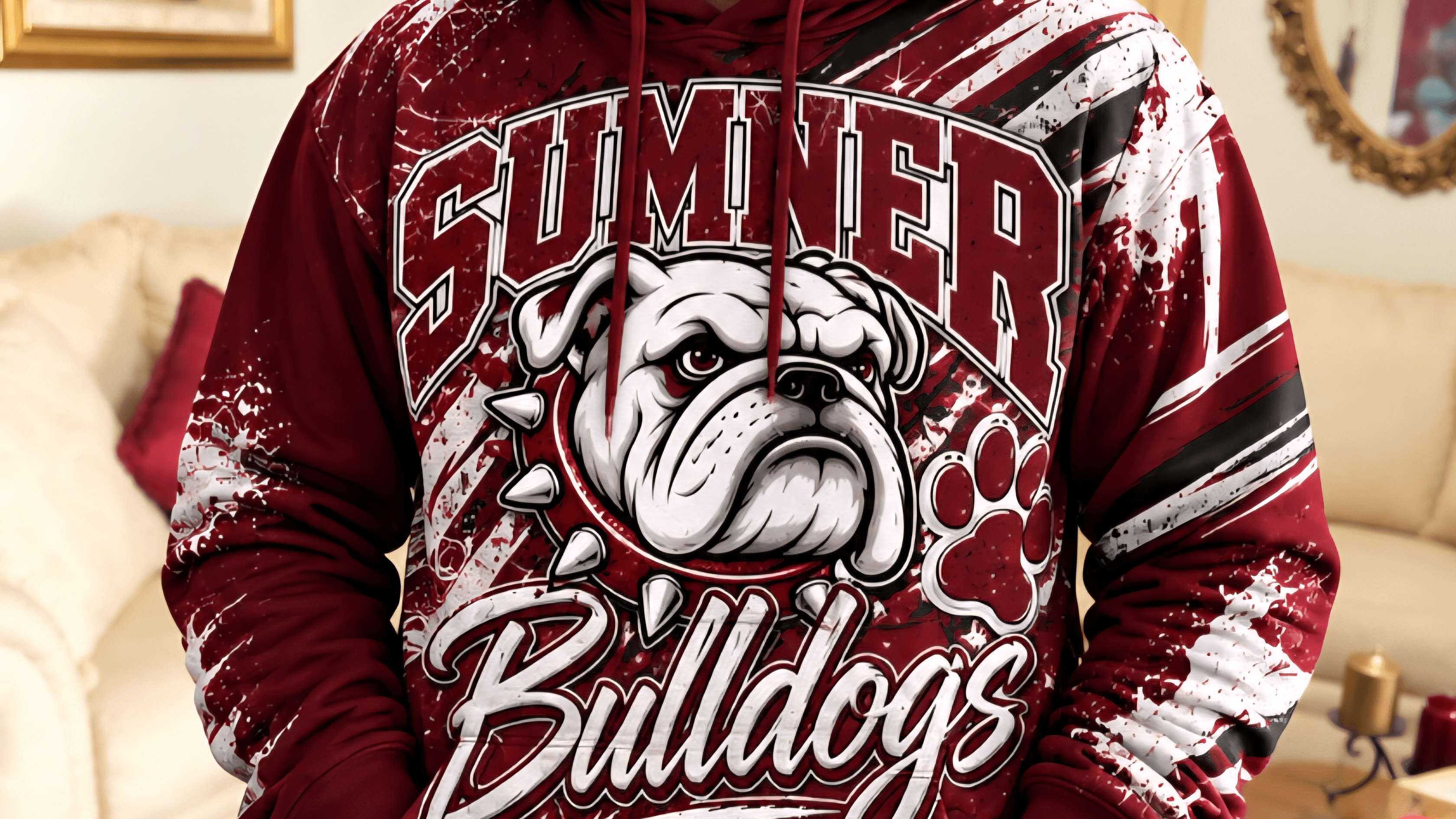 Sumner Bulldogs Men’s Hoodie FRONT& BACK $65