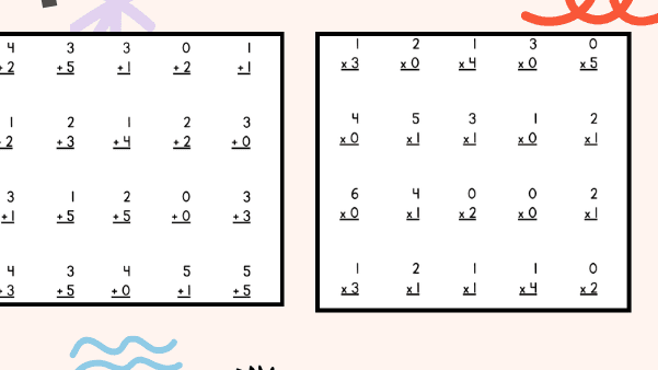 Freebie: Math Facts Assessment