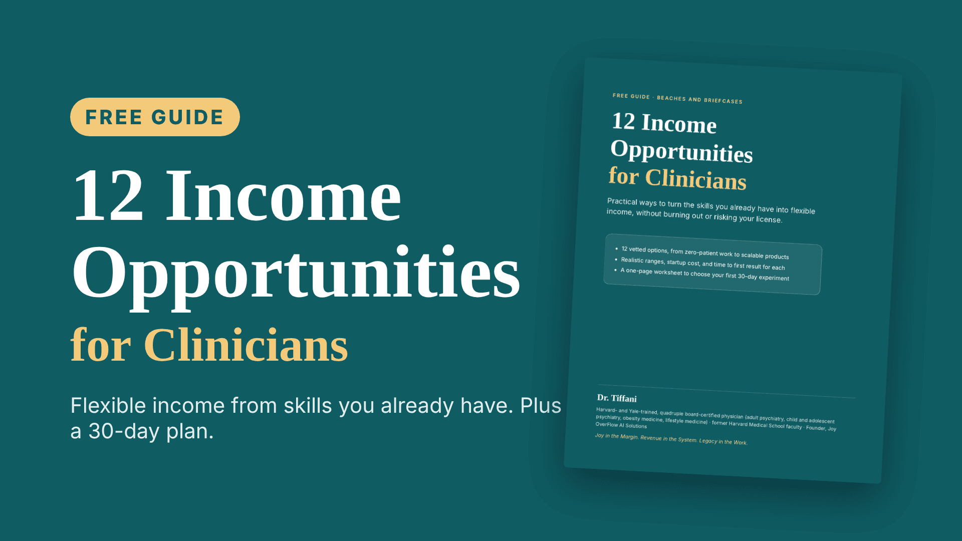 FREE: 12 Income Opportunities for Clinicians