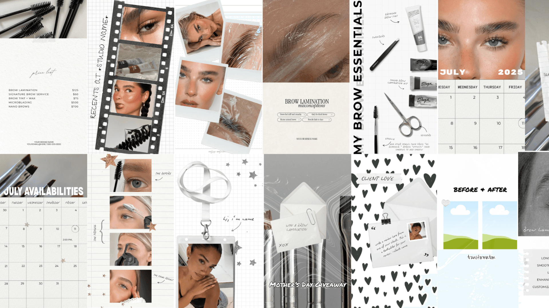 Get the Brow Artist Templates Now!