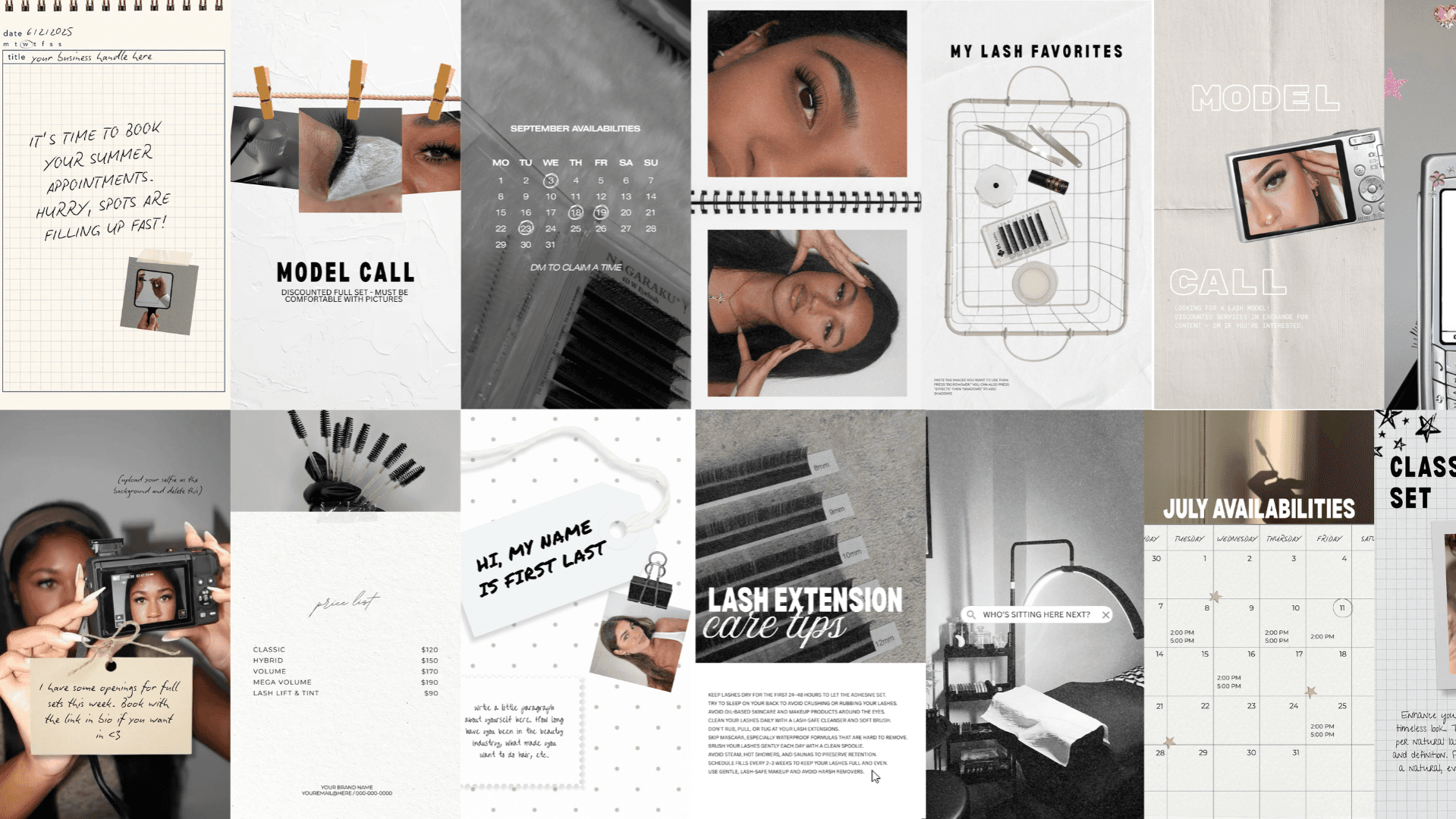 Get The Lash Artist Templates Now!