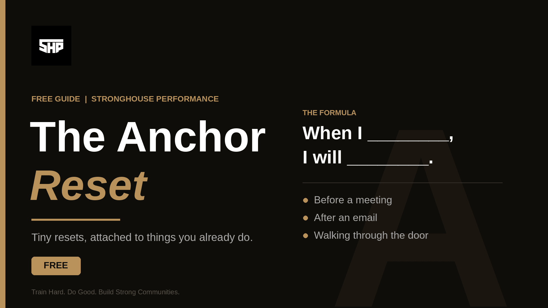 The Anchor Reset (FREE VERSION)