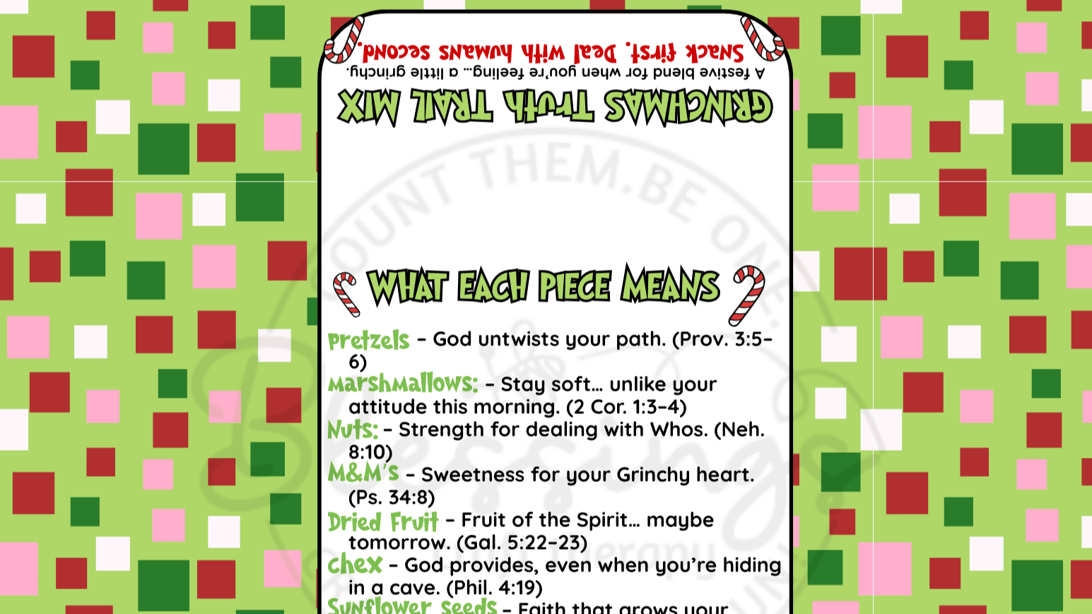 Grinchmas Trail Mix of Truth PDF Digital Download