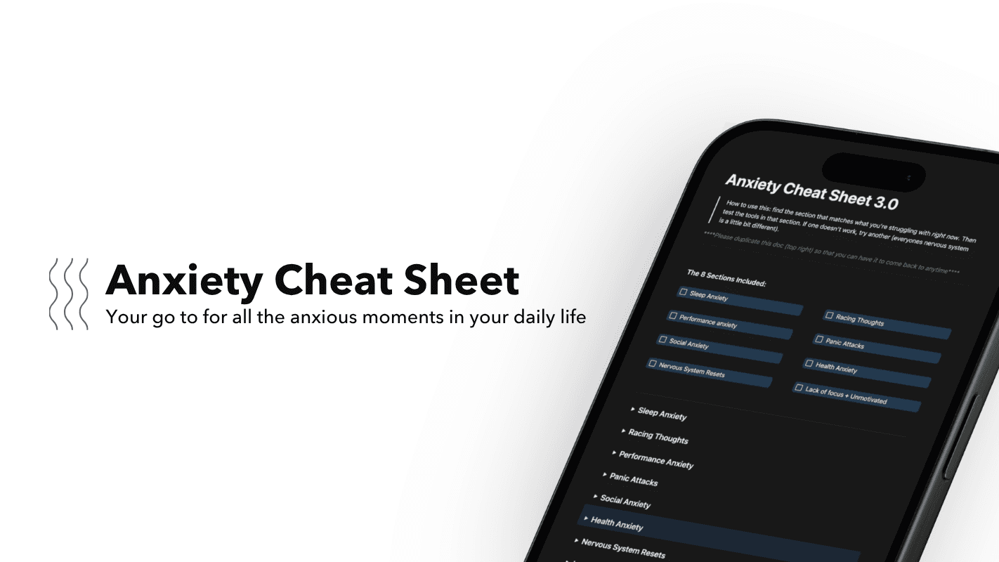 The Anxiety Cheat Sheet