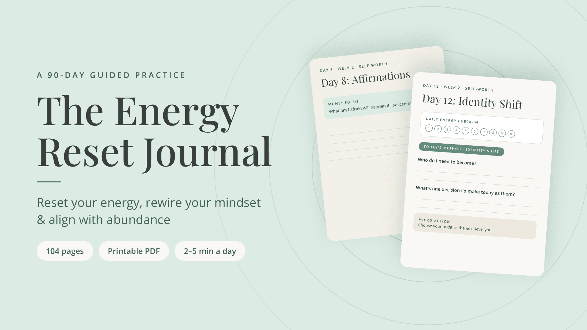 The Energy Reset Journal: 90-Day Manifestation