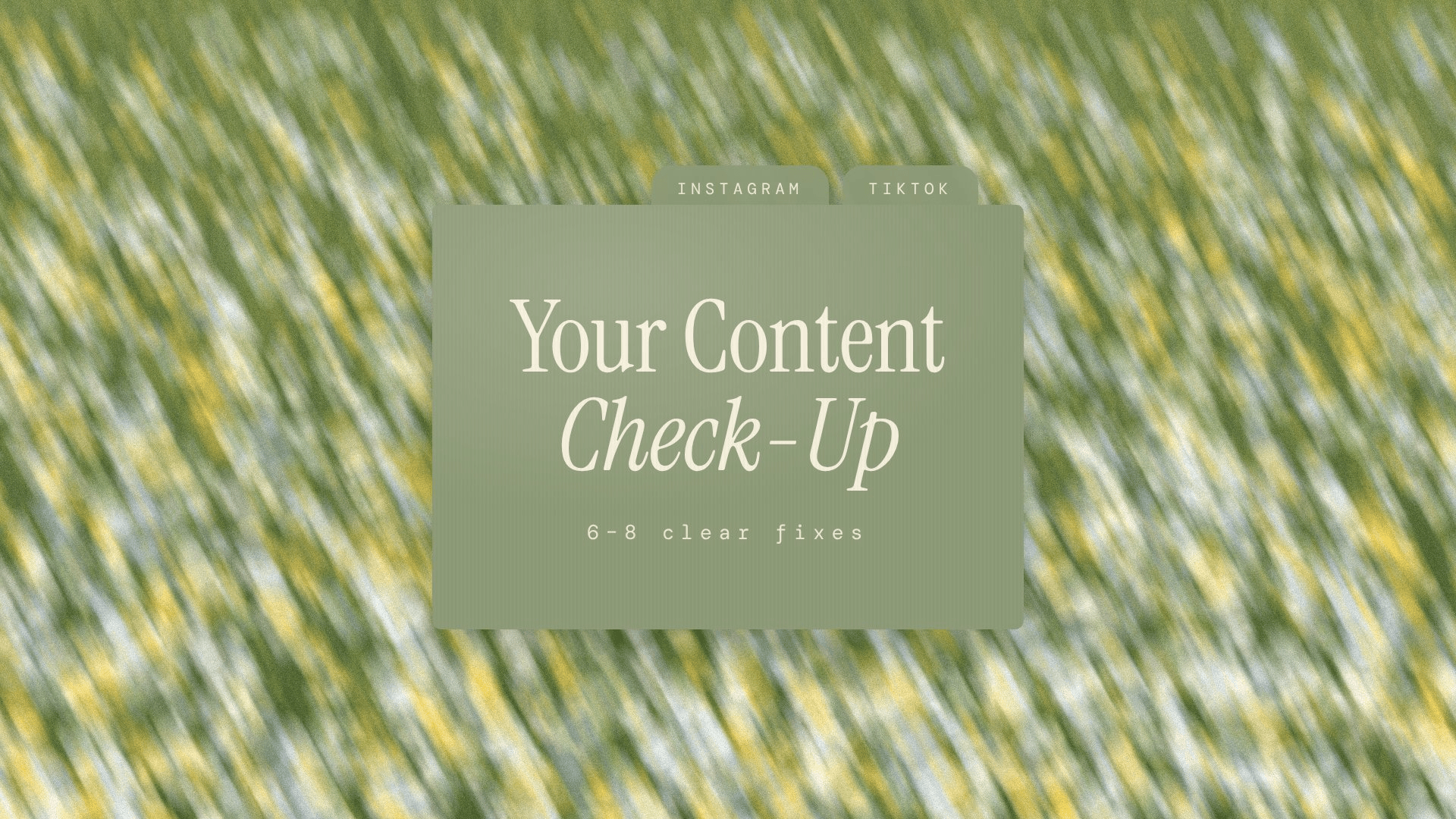 Instagram & TikTok Content Audit