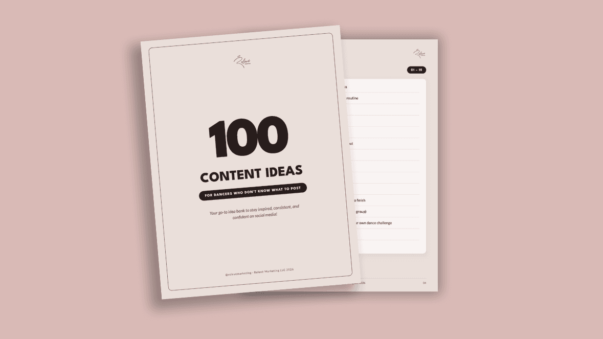 100 Content Ideas for Dancers