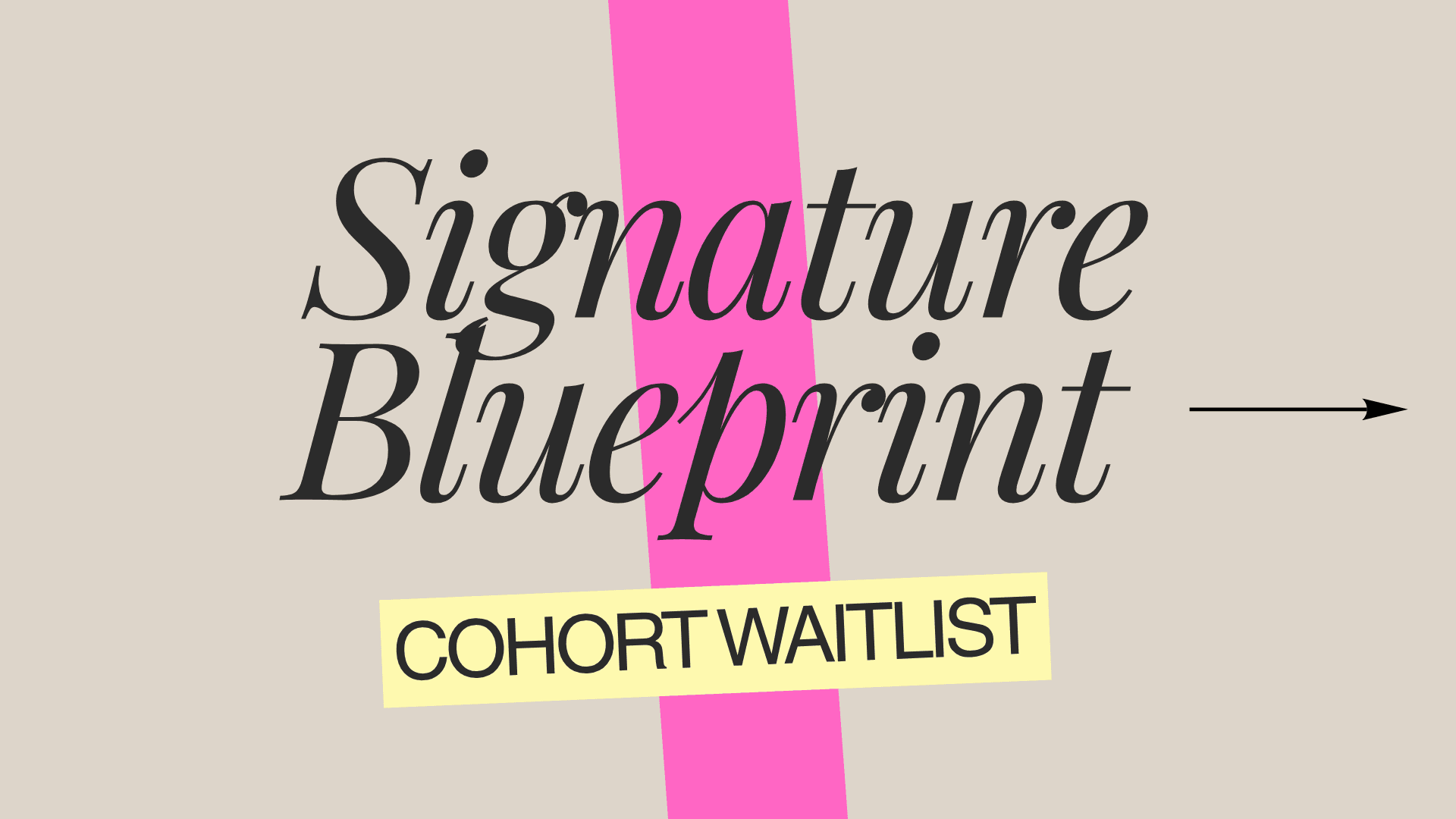 The Signature Blueprint: 12 week cohort