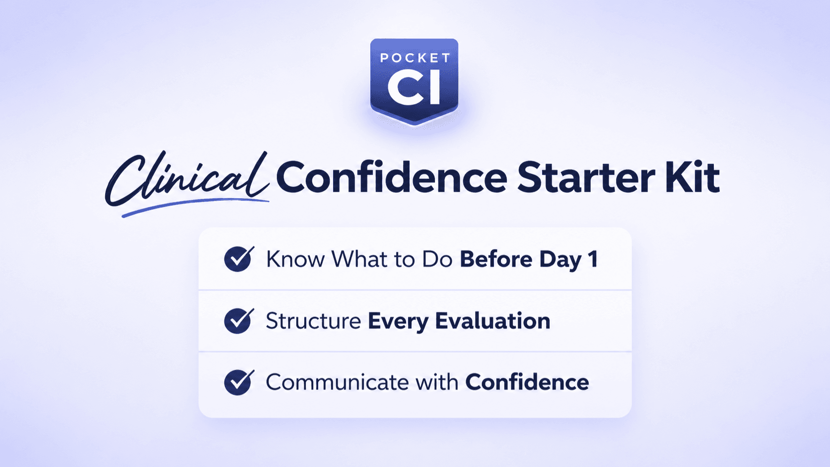 Free Clinical Confidence Kit