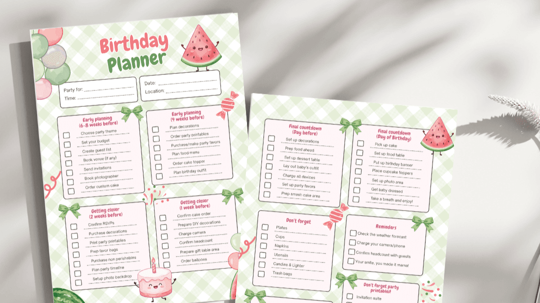 The Essential First Birthday Checklist 🎂